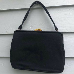 Vintage Mel Ton Purse Handbag with Change Purse Bl